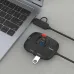 Desk view of the Onten OTN-UCA310 USB 3.1 5G Hub connected to a laptop, displaying multiple ports in active use.