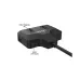 Top view of the Onten OTN-UCA5311 5-in-2 USB Hub with LAN Adapter showing its compact hub body and connected cable.