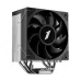 A render of a black CY12 CPU cooler, with a large black fan, black and silver fins, and shiny chrome heat pipes from below.