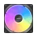 Front view of Antec Skeleton 240 ARGB CPU Cooler with RGB-lit fan showing vibrant rainbow gradient colors.