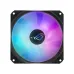 A single black Asus ROG STRIX LC III 360 ARGB LCD radiator fan with multi-colored RGB lighting and the ROG logo in the center.
