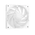 Front-on view of the white DeepCool AG400 WH ARGB V2 120mm cooling fan with nine blades and mounting holes.