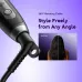 The Oraimo SleekWave Hair Straightener Brush (OHS-220N) displayed with a swivel cord beside a rear-view hair graphic.