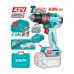 Kit layout of TOTAL TIDLI426981 Drill Machine with charger, drill bits, teal case, and 42V MAX battery accessories.