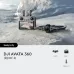 DJI Avata 360 drone with RC 2 controller on snowy terrain, ready to capture mountain footage
