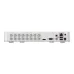 Hikvision DVR rear panel showing BNC connectors, HDMI, VGA, audio ports, USB, Ethernet, and power input