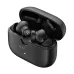 Black Havit TW992 earbuds shown inside their open charging case in a front angled product view.