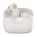 Grey Havit TW992 earbuds displayed with one earbud lifted from the charging case to show its shape.