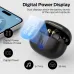 The Monster N-Lite 211 charging case displays its digital battery indicator beside a smartphone.