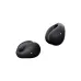 Front angled view of QCY Crossky C10 earbuds showing sleek black open-ear clip design with ergonomic lightweight build.