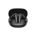 Front view of the QCY MeloBuds N20 ANC Earbuds resting inside an open black charging case on a white background.