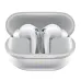 White true SoundPEATS Air5 Pro earbuds in their open charging case. The case has a slight green indicator light and the text 