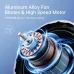 Angled close‑up of the Jisulife Ultra2 Mini Handheld Fan highlighting battery display and airflow output design.