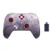 Front view of a purple 8BitDo Ultimate 2 controller and its USB receiver.