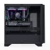 Interior of Gigabyte AORUS PRIME 5 Gaming PC with AORUS liquid cooler and RTX graphics card