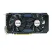 Front angled view of AFOX Geforce GTX 1660Ti 6GB GDDR6 ATX Dual Fan GPU with black-blue shroud and PCIe connector.