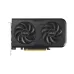 Front view of ASUS Dual GeForce RTX 5050 8GB GDDR6 OC Edition Graphics Card showing dual-fan cooling and PCIe connector.