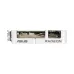 Side view of ASUS Dual Radeon RX 9060 XT 16GB GDDR6 White Graphics Card showing heat pipes and 8-pin power connector.