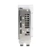 Rear I/O panel of ASUS Dual Radeon RX 9060 XT 16GB GDDR6 White Graphics Card with 2 DisplayPorts and 1 HDMI output.