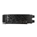 GPU I/O panel showing 3 DisplayPort and 1 HDMI output with ventilation slots for heat dissipation.