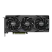 Front view of PNY GeForce RTX 5060 ARGB EPIC-X RGB OC Triple Fan Graphics Card showing triple-fan cooling system.