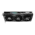 Angled top view of PNY GeForce RTX 5060 ARGB EPIC-X RGB OC Triple Fan Graphics Card with illuminated branding.