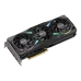 Angled front view of PNY GeForce RTX 5070 ARGB EPIC-X RGB OC Triple Fan Graphics Card showing RGB fans and PCIe connector.