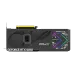 Backplate view of PNY GeForce RTX 5070 ARGB EPIC-X RGB OC Triple Fan Graphics Card showing RGB arrow and PCIe interface.