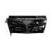 Angled view of PNY RTX 5050 8GB dual fan GPU showing compact size, cooling fan, and PCIe connector detail