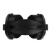 Black ASUS ROG Kithara Open-Back Wired Gaming Headset cable extending downward beside dual-wheel ab roller fitness equipment