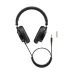 Top view of the Boya HP3 Wired Over‑ear Headphone showing the full headset with attached cable and 3.5mm connectors.