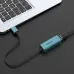 Onten OTN-5225D USB 3.0 to Ethernet Adapter connected to a laptop, showing compact design with USB cable and Ethernet port.