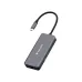 Top view of a sleek gray Verbatim Essentials 6-in-1 USB-C multiport hub.