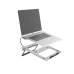 Side view of the WiWU A821CH Laptop Stand with 8‑in‑1 Type‑C Hub holding a laptop on its adjustable aluminum frame.