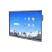 Angled view of the Hikvision DS-D5C65RB/B2L 75-inch interactive flat panel display with a mountainous wallpaper.