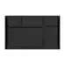 Back panel view of ViewSonic ViewBoard IFP8651 IFP with multiple compartments, ventilation grilles, and screw points.