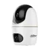 Front view of Dahua H5D-5F WiFi Camera showing dual-lens layout with PTZ dome and fixed lower lens.