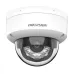 White dome-style Hikvision DS-2CD1123G2-LIU security camera with dark lens and IR lights.