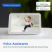 Smart display view of IMILAB C22 WiFi Camera showing live feed and voice assistant compatibility with Alexa and Google.