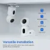 Dual-mount view of IMILAB C30 WiFi Camera showing ceiling and tabletop installation with WiFi 6 and Type-C port.