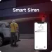 Smart siren view of IMILAB EC3 Lite WiFi Camera showing red alert light and phone notification for sound detection.