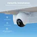 Ceiling-mounted view of IMILAB EC6 WiFi Camera showing dome design with WiFi 6 and IP65 weather resistance.