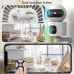 Front view of Lenovo XW1-U WiFi Camera dual-lens system showing close-up crib feed and wide nursery view.