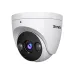 Angled view of Tenda TC3T24C IP Camera showing sleek dome design with black lens area and brand name on casing.