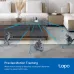 Living room view of TP-Link Tapo C232 WiFi Camera tracking cat movement with precise motion tracking lines.