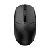 A top-down view of the black 1STPLAYER KM2 wired optical mouse with a simple, ergonomic, and ambidextrous design.