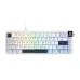 Top-down view of AJAZZ AK650 Keyboard with 60% layout and rainbow RGB backlight, ideal for compact gaming setups.