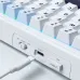 Rear close‑up view of the AULA F65 Hot Swappable Reaper Switch Tri‑Mode Mechanical Gaming Keyboard highlighting ports and switches.