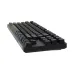 Angled view of Durgod Cavalry 87w Keyboard showing RGB-lit black keycaps and compact tenkeyless layout.