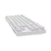 Front view of white Durgod Cavalry 87w Keyboard with gradient RGB lighting and minimalist tenkeyless design.